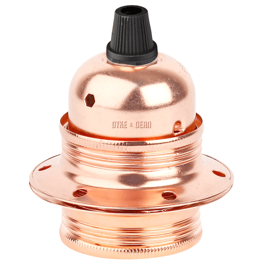 COPPER PLATED E27 BULB HOLDER - DYKE & DEAN