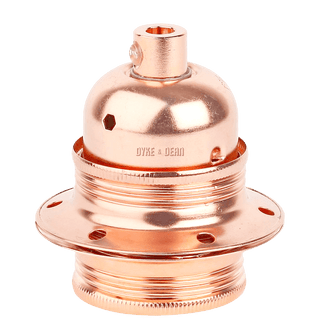 COPPER PLATED E27 BULB HOLDER - DYKE & DEAN