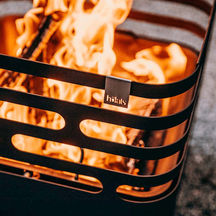 CUBE FIRE BASKET & GRILL RUSTY CUBE GRILL - DYKE & DEAN