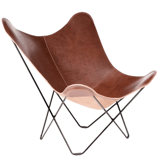 CUERO BUTTERFLY CHAIR CHOCOLATE LEATHER - DYKE & DEAN