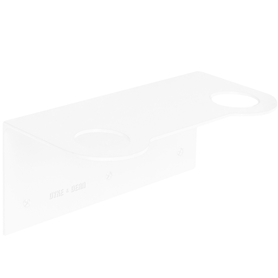 D&D SOAP PUMP DOUBLE WALL BRACKET WHITE - DYKE & DEAN