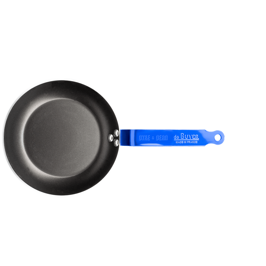 DE BUYER CHOC FRYING PANS BLUE HANDLES - DYKE & DEAN