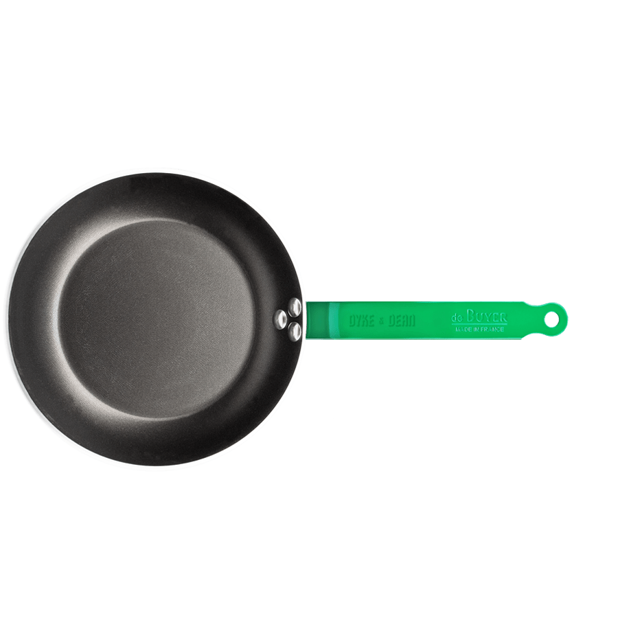 DE BUYER CHOC FRYING PANS GREEN HANDLES - DYKE & DEAN