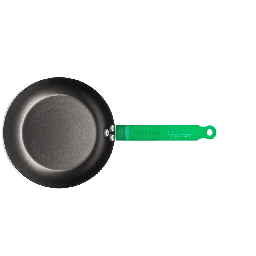 DE BUYER CHOC FRYING PANS GREEN HANDLES - DYKE & DEAN