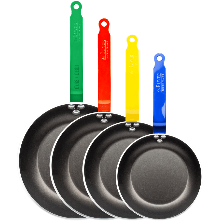 DE BUYER CHOC FRYING PANS GREEN HANDLES - DYKE & DEAN