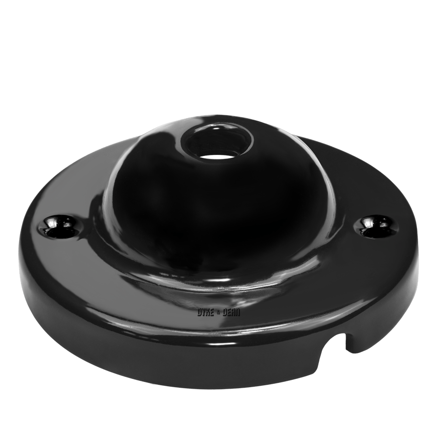 DOUBLE DOME BLACK CERAMIC CEILING ROSE - DYKE & DEAN