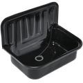 DYKE & DEAN BLACK ENAMEL BUCKET SINK BLACK RIM - DYKE & DEAN
