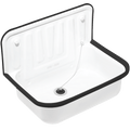 DYKE & DEAN ENAMEL BUCKET SINK BLACK RIM - DYKE & DEAN