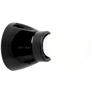 DYKE & DEAN FIXED SOCKET BLACK CERAMIC LAMP - DYKE & DEAN