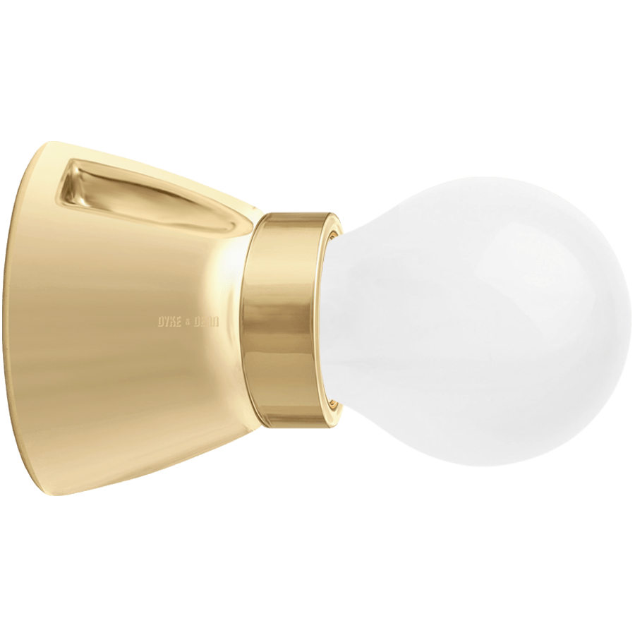 DYKE & DEAN FIXED SOCKET GOLD CERAMIC LAMP - DYKE & DEAN