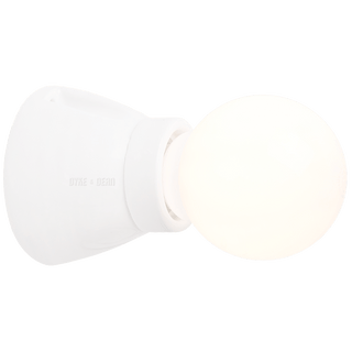 DYKE & DEAN FIXED SOCKET WHITE CERAMIC LAMP - DYKE & DEAN