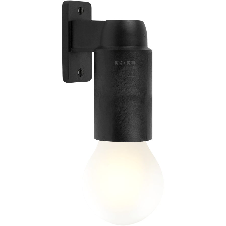 E14 BLACK RIGHT ARM WALL LAMPS - DYKE & DEAN
