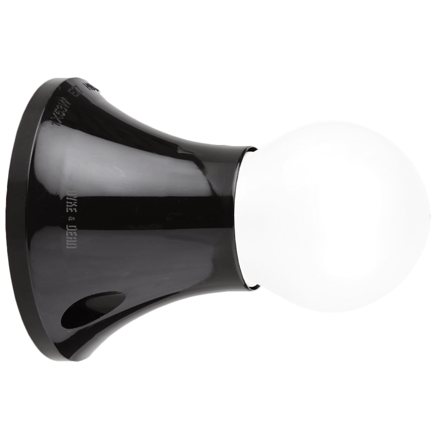 E27 BLACK WALL LAMP HOLDER - DYKE & DEAN