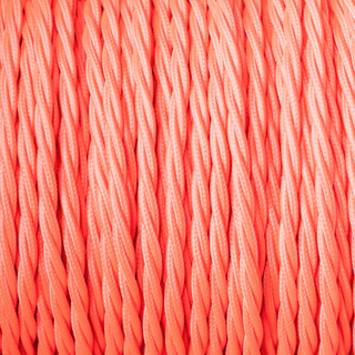 ELECTRIC RED TWISTED FABRIC CABLE - DYKE & DEAN