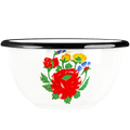 ENAMEL FLOWER BOWL - DYKE & DEAN