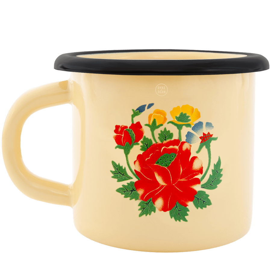 ENAMEL FLOWER MUG - DYKE & DEAN