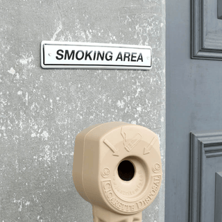ENAMEL SMOKING AREA SIGN - DYKE & DEAN