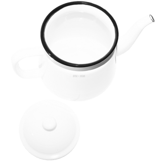 ENAMEL TEAPOT WHITE - DYKE & DEAN