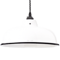 ENAMEL WHITE NECK VENT SHADE - DYKE & DEAN