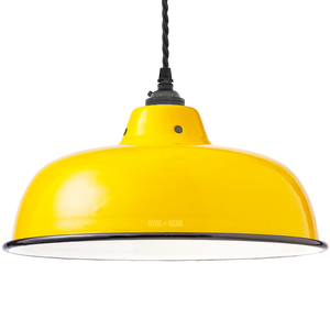 ENAMEL YELLOW NECK VENT SHADE - LAMPSHADES - DYKE & DEAN  - Homewares | Lighting | Modern Home Furnishings