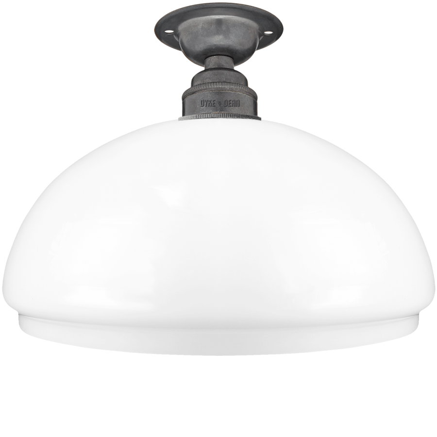 FIXED OPAL DOME GLASS SHADE SMALL - DYKE & DEAN