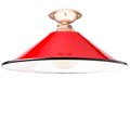 FIXED SMALL RED ENAMEL CONE SHADE - DYKE & DEAN