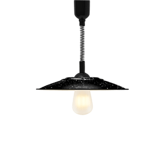 FLAT BLACK SPECKLED ENAMEL RETRACTABLE CORD LIGHT - DYKE & DEAN