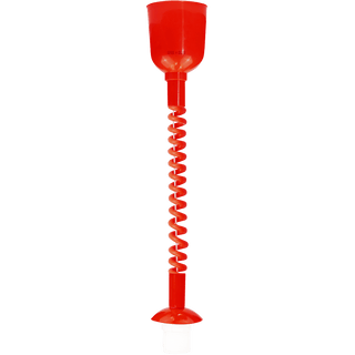 FLAT RED ENAMEL RETRACTABLE CORD LIGHT - DYKE & DEAN