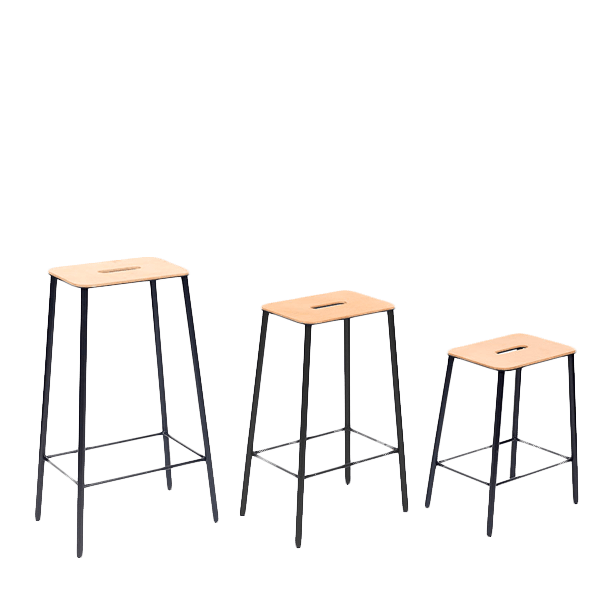 FRAMA ADAM STOOLS LEATHER TOP - DYKE & DEAN