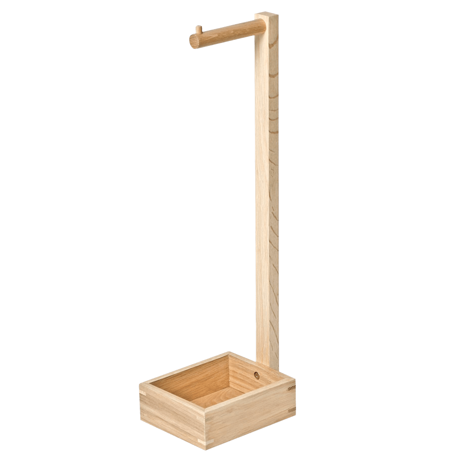 FREE STANDING TOILET ROLL HOLDER IN BAMBOO - DYKE & DEAN