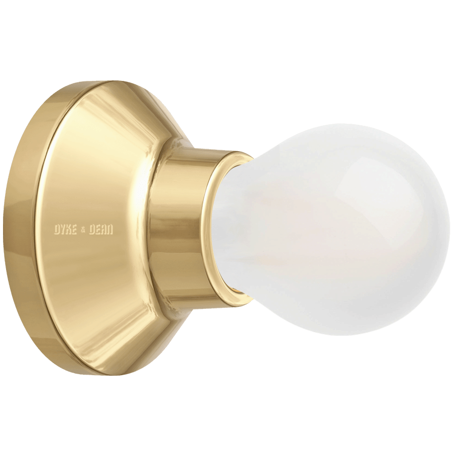 GOLD CERAMIC WALL & CEILING LAMP - DYKE & DEAN