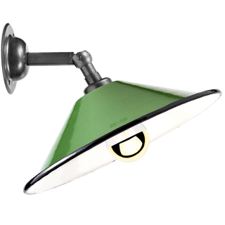 GREEN SMALL CONE SHADE WALL LAMP - DYKE & DEAN