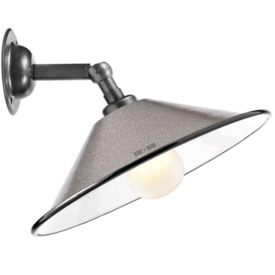 GREY SMALL CONE SHADE WALL LAMP - DYKE & DEAN
