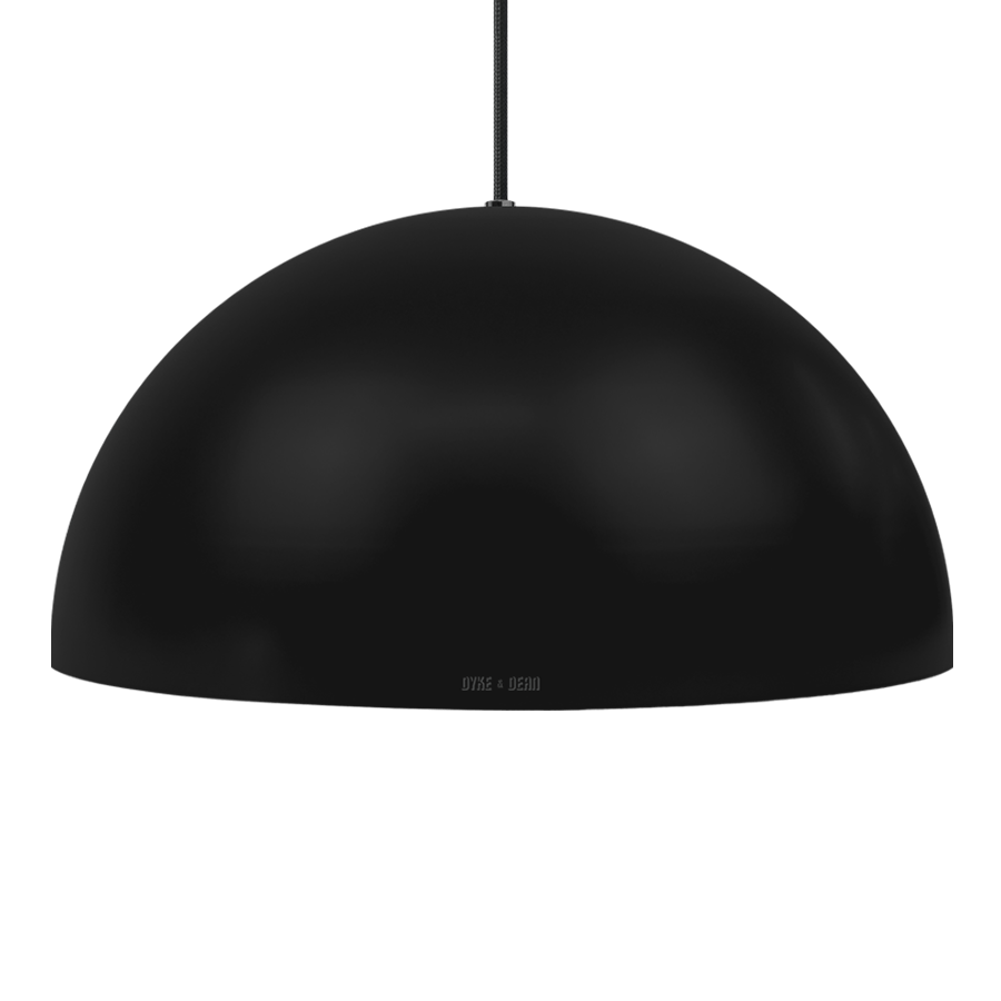 HEMISPHERE DOME PENDANT LIGHT BLACK 500MM - DYKE & DEAN