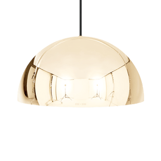 HEMISPHERE DOME PENDANT LIGHT BRASS 300MM - DYKE & DEAN