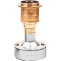 INDUSTRIAL WALL BULB HOLDER STEEL & BRASS E27 - DYKE & DEAN
