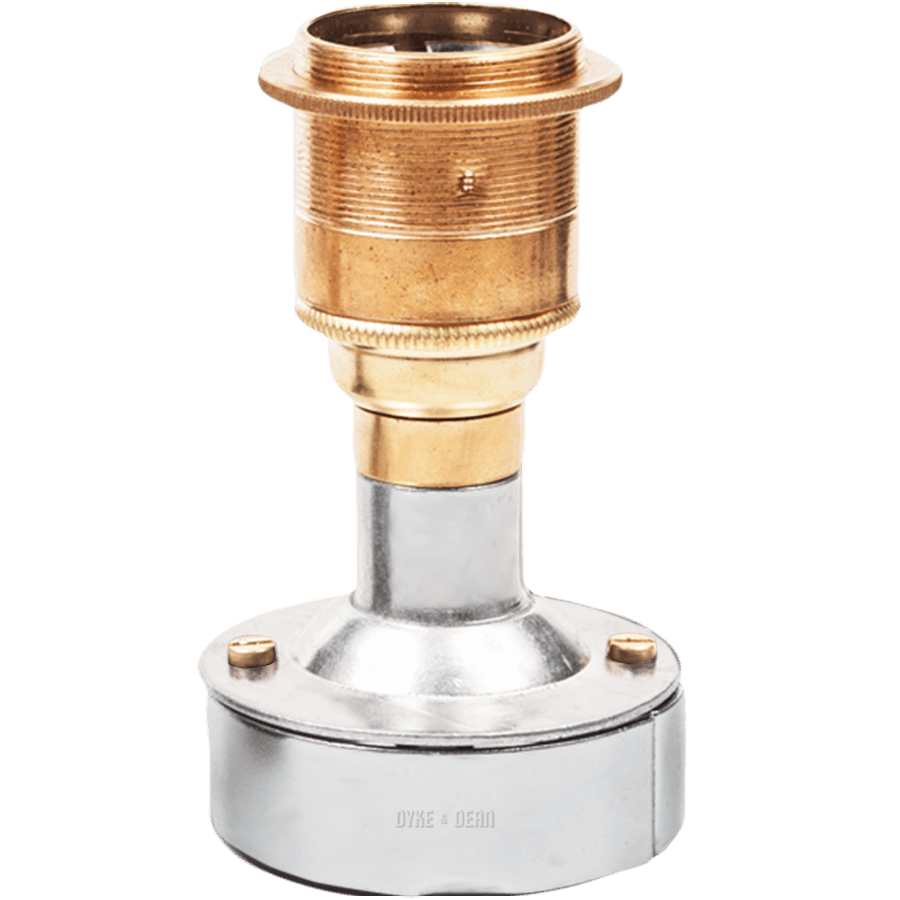 INDUSTRIAL WALL BULB HOLDER STEEL & BRASS E27 - DYKE & DEAN