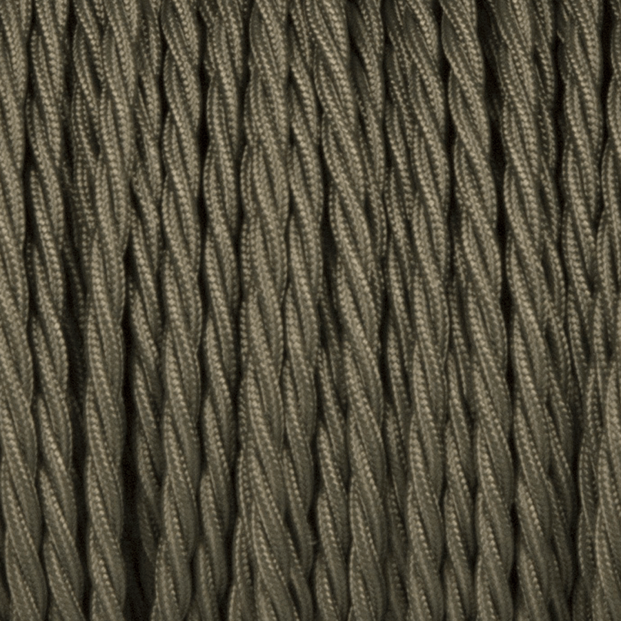 KHAKI GREEN TWISTED FABRIC CABLE - DYKE & DEAN