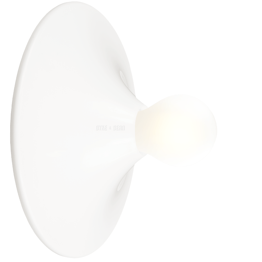 LARGE FUNNEL LAMP WHITE - DYKE & DEAN