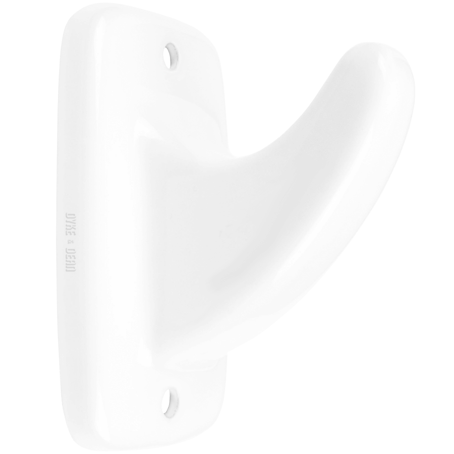 LARGE PORCELAIN WALL HOOK - DYKE & DEAN