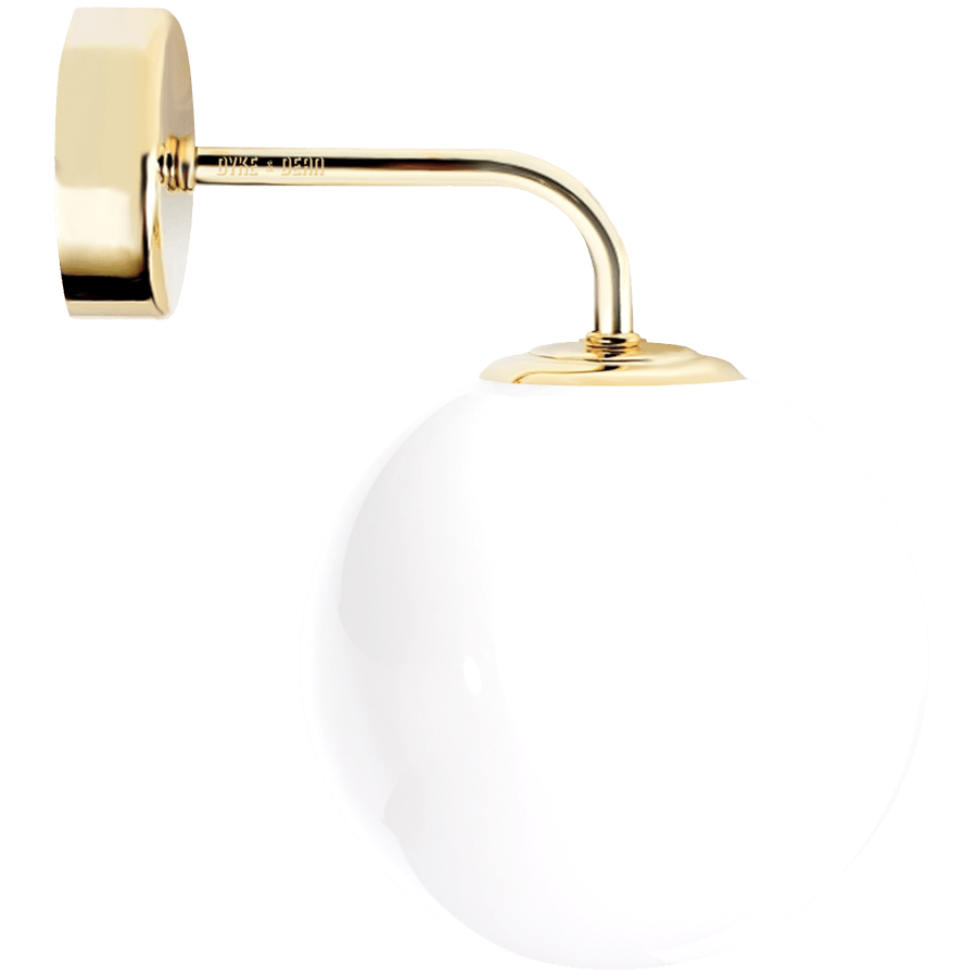MASTER WALL ARM GLOBE LAMP BRASS - DYKE & DEAN