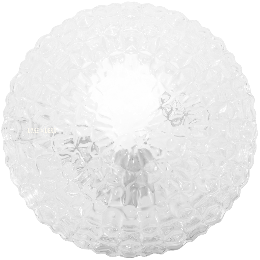 MOULDED ROUND GLASS WALL & CEILING LIGHT - DYKE & DEAN