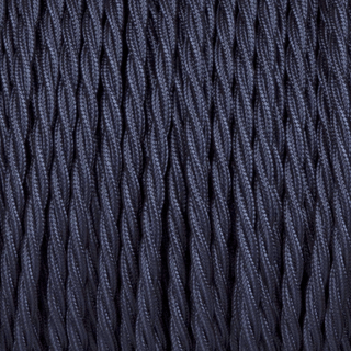 NAVY BLUE TWISTED FABRIC CABLE - DYKE & DEAN