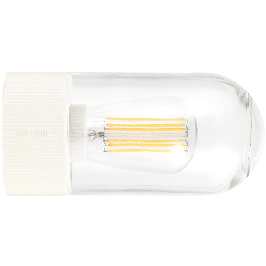 OFF WHITE CERAMIC REARWIRED LAMPS - DYKE & DEAN