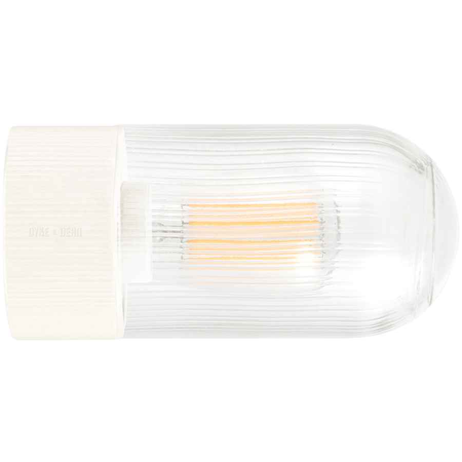 OFF WHITE CERAMIC REARWIRED LAMPS - DYKE & DEAN