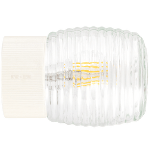 OFF WHITE CERAMIC REARWIRED LAMPS - DYKE & DEAN