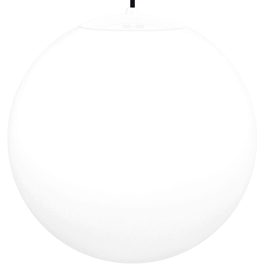 OPAL GLOBE PENDANT WHITE 600mm - DYKE & DEAN