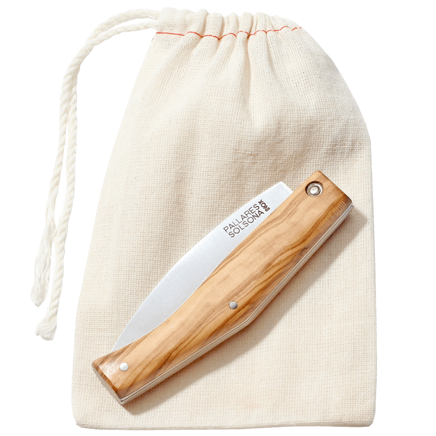 PALLARES BUSA OLIVE WOOD FOLDING POCKET KNIFE 8cm - DYKE & DEAN
