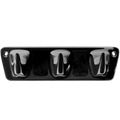 PORCELAIN 3V HOOK PLATE BLACK - DYKE & DEAN