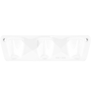 PORCELAIN 3V HOOK PLATE WHITE - DYKE & DEAN